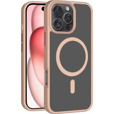 Ahlttiba Apple iPhone 16 Pro Cep Telefonu Için Uyumlu Kılıf M-Safe Şarj Özellikli Mat Arka Yüzey Sio Kapak