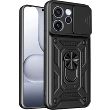 Ahlttiba Oppo Reno 15 Için Uyumlu Kılıf Magnetik Standlı Kamera Korumalı Sürgülü Vega Kapak