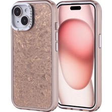 Ahlttiba Apple iPhone 15 Cep Telefonu Için Uyumlu Kılıf Taşlı Tasarımlı Kapi Kapak