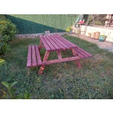 Şen Mobilya Ahşap Piknik Masası Piknik Masası Ahşap Bahçe Masası M49