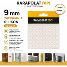 Karapolat Yapı     Yapışkanlı Şeffaf Silikon Tampon 9 mm 50 Adet Kapak Dolap Ses Önleyici