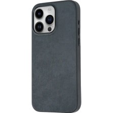 Ahlttiba Apple iPhone 15 Pro Max Kılıf Için Uyumlu Kılıf Mikro Fiber Mimoza Kapak