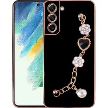 Ahlttiba Samsung Galaxy S21 Fe Kılıf El Tutamaçlı Kamera Korumalı Taka Silikon Kapak