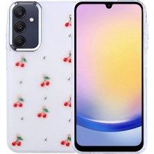 Ahlttiba Samsung Galaxy A25 Cep Telefonu Için Uyumlu Kılıf Airbag Tasarımlı Simli Şeffaf Kutup Kapak