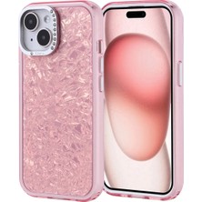 Ahlttiba iPhone 15 Cep Telefonu Için Uyumlu Kılıf Taşlı Tasarımlı Kapi Kapak