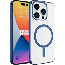 Ahlttiba iPhone 15 Pro Max Kılıf Cep Telefonu Için Uyumlu Kapak Wireless Şarj Özellikli Pixel M-Safe Kapak