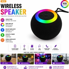 Azurtech M20 Rgb Işıklı Bluetooth 5.3 Taşınabilir Kablosuz Hoparlör | Usb, Tf Kart ve Aux Destekli | Hands-Free Mikrofon | 8 Saat Pil Ömrü
