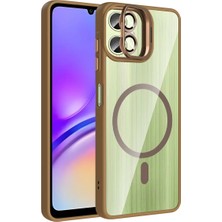 Ahlttiba Samsung Galaxy A06 Kılıf Standlı ve Lens Hediyeli M-Safe Şarj Özellikli Için Uyumlu Etro Kapak