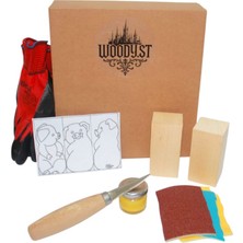 Woody.st Ahşap Domuzcuk Oyma Kendin Yap Hobi Seti – Başlangıç Için Her Şey Dahil Oyma Kiti
