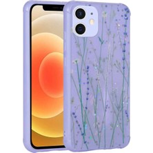 Ahlttiba Apple iPhone 11 Kılıf Simli Desenli Kamera Korumalı Parlak Için Uyumlu Kılıf Popy Kapak