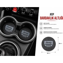 YSN Sounds Jeep Araç Bardaklık Altlığı , Jeep Şişe ve Bardak Altlığı, Jeep Logolu Oto Bardaklık Altlığı