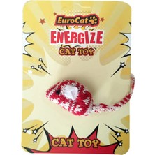 Empressco Eurocat Kedi Oyuncağı Kırmızı Beyaz Örme Fare