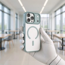 Ahlttiba Apple iPhone 17 Pro Max Kılıf Wireless Şarj Özellikli Için Uyumlu Krom M-Safe Silikon Kapak