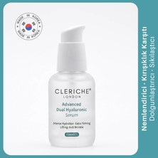 CLERICHE Advanced Dual Hyaluronic Serum 30ml - Yaşlanma Karşıtı, Nemlendirici, Hyaluronik Asit Serumu, Niacinamide + Adenosine ile Anti-Aging Aydınlatıcı Bakım - Made in Korea