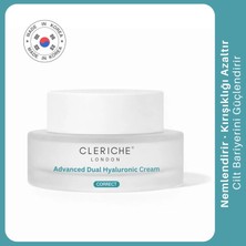 CLERICHE Advanced Dual Hyaluronic Krem 50ML - Yaşlanma Karşıtı, Nemlendirici Hyaluronik Asit Yüz Kremi, Niacinamide + Adenosine ile Kırışıklık Karşıtı Bakım - Made in Korea
