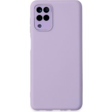 Bezos Galaxy A22 Kılıf Lansman Glass Kapak - Lila