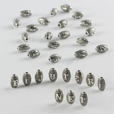 Zero Land Shophnrl 8 mm Arpa Kesim Metal Harf  Metal Tesbih Harfi -A