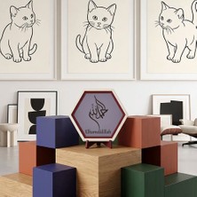 Miaju Butik Üretim Elhamdülillah Masaüstü Süsü, Modern Dekorasyon Anlayışınızı Tamamlayan Estetik ve Şık Bir Parça 10X10 Cm, Mor