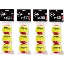 Wilson Dunlop Stage 3 Red 3'lü 4 Kutu Çocuk Tenis Topu