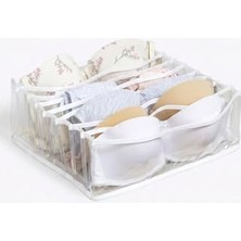 Frefly Store Orret Home 8 Bölmeli Sütyen Organizeri Şeffaf Akordiyon Düzenleyici, Çekmece Içi Sütyen Organizer Dolap Içi Iç Çamaşırı Düzenleyici, Gardırop Çekmece Düzeni Sütyen Saklama Organizer