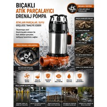 Optivex 1300W Bıçaklı Drenaj Atık Dalgıç Su Pompası Motoru