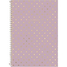 Frefly Store Le Color Puantiyeli Defter Çizgili Lila 17X24 cm