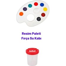 Frefly Store Resim Paleti, Su Fırça Kabı, Resim Seti, Boya Paleti Palet Balet Resim Fırça Kap