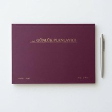 Frefly Store Fark Tanıtım/paperto. Tarihsiz Günlük Planlayıcı, 29,7 × 21 Cm, 60 Yaprak, 110 gr Ivory Kağıt, Bordo Kapak, Günlük Plan Defteri (Türkçe)