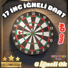 Empressco 17INÇ Dart Tahtası Çift Taraflı 6 Metal Iğne Uçlu