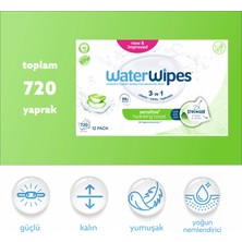 Waterwipes Sensitive+ Yoğun Nem Takviyeli Islak Mendil 12X60 Adet (720 Yaprak) - Hydrating Boost