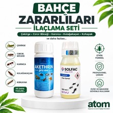 Atom Bahçe Zararlıları Ilaçlama Seti | Çekirge, Cırcır Böceği, Karınca, Kulağakaçan ve Kırkayak Için Etkili