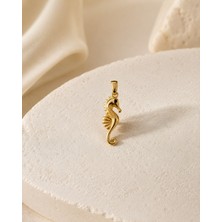 Sarezza Gold 14 Ayar Altın Denizatı Figürlü Şık Kolye Ucu 1,6 cm