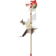 Empressco Natura Üç Tüylü Bambu Top Kedi Olta Oyuncak 45 cm