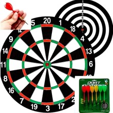 Empressco Dart Tahtası Seti 6 Ok Dahil Duvar Tipi Çift Taraflı Dart Oyunu Hedef Spor Eğlence Vıp Hediyelik Set
