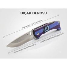 Bıçak Deposu Tomris Katlanır Kamp ve Doğa Çakısı - Ergonomik Av Bıçağı 19 cm