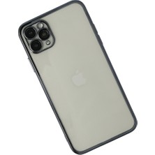 Bezos iPhone 11 Pro Max Kılıf Razer Lensli Silikon - Siyah