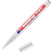 Frefly Store Edding 751 Boya Kalemi - Beyaz - 1 Kalem - 1-2 mm Yuvarlak Uç