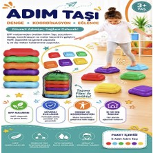 Depomiks Avm  Renkli Adım Taşları - Denge Oyunu - 6 Renk