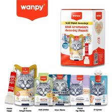 Empressco Art Wanpy Lezzetler Avantaj Paketi Sıvı Kedi Ödül Maması 5 Adet Lab