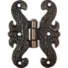 Skygo 1 Adet Antik Bakır Zamak Menteşe Büyük 68X53 mm - Dayanıklı Mutfak Ünite Dolap Mobilya Sandık Menteşesi