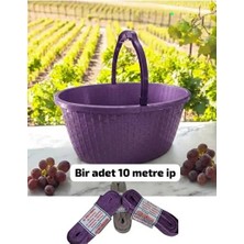 Ravéon Sepet Balkon ve Bakkal Için Plastik Meyve Sepeti - 40 cm Genişlikte