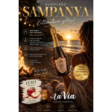 La Via Alkolsüz Şampanya Elma Aromalı Simli Içecek Alkolsüz Salla Patlat Şampanya