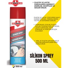 Börfh Silikon Sprey 500 Ml, Tamponlar, Çıtalar, Plastik Raylar, Yuvalar, Kapı Lastikleri, Lastik Contalar, Lastik Körükler ve Hortumlar Için Kullanılır