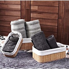 Ravéon Sepet Bej Renkli Deco Style Bambu 3'lü Seti - Dekoratif ve Pratik