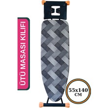 Ravéon Ütü Masası ve Aksesuarı Büzdürmeli Keçeli Ütü Masası Kılıfı, 55X140 Cm, Güvenli ve Pratik Koruma
