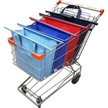 Ravéon Pazar Arabası & Çantası Pratik 4'lü Market Çanta Seti, Raylı Tasarım