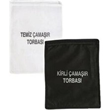 Ravéon Çamaşır Sepeti Kirli ve Temiz Çamaşır Torbası - 2 Adet Pratik Saklama Çözümü