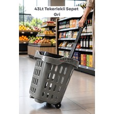 Ravéon Sepet 43 Lt Tekerlekli Plastik Market Sepeti, Ergonomik Tasarım