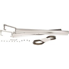 Ravéon Çamaşır Kurutmalık Alüminyum Parlak Kare Çamaşırlık, 25 cm Genişlik