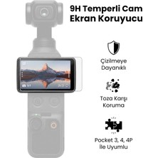 Ayza Stüdyo DJI Osmo Pocket 3 / Pocket 4 / Pocket 4P Uyumlu Ekran Koruyucu Cam Film HD Kırılmaz Cam